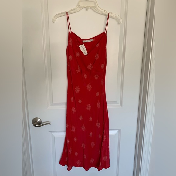 NOUGAT LONDON (NWT)✨RED MIDI DRESS - Picture 3 of 5